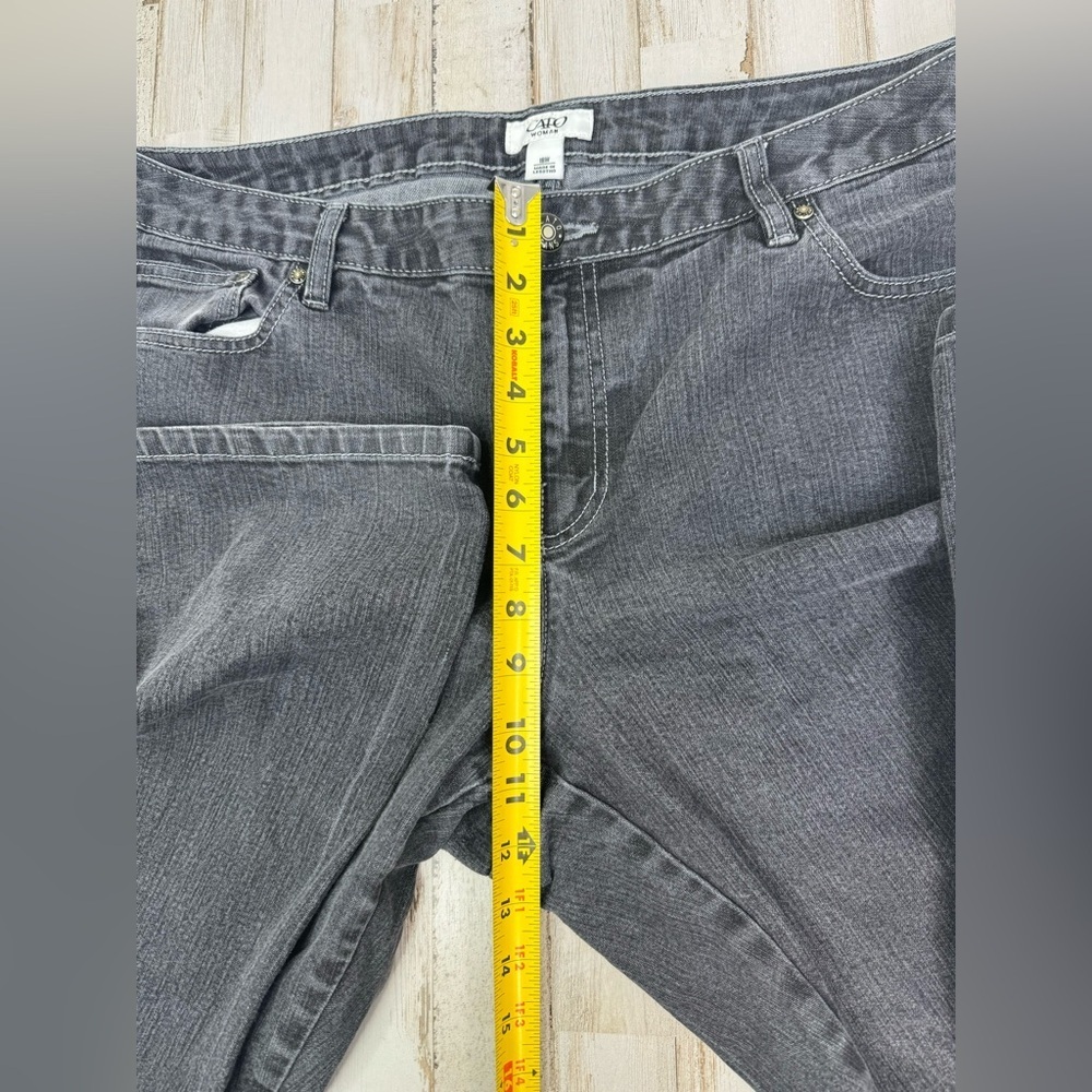 Cato Black Jeans Women's 18W 40x32 Straight Leg High Rise - Picture 7 of 11
